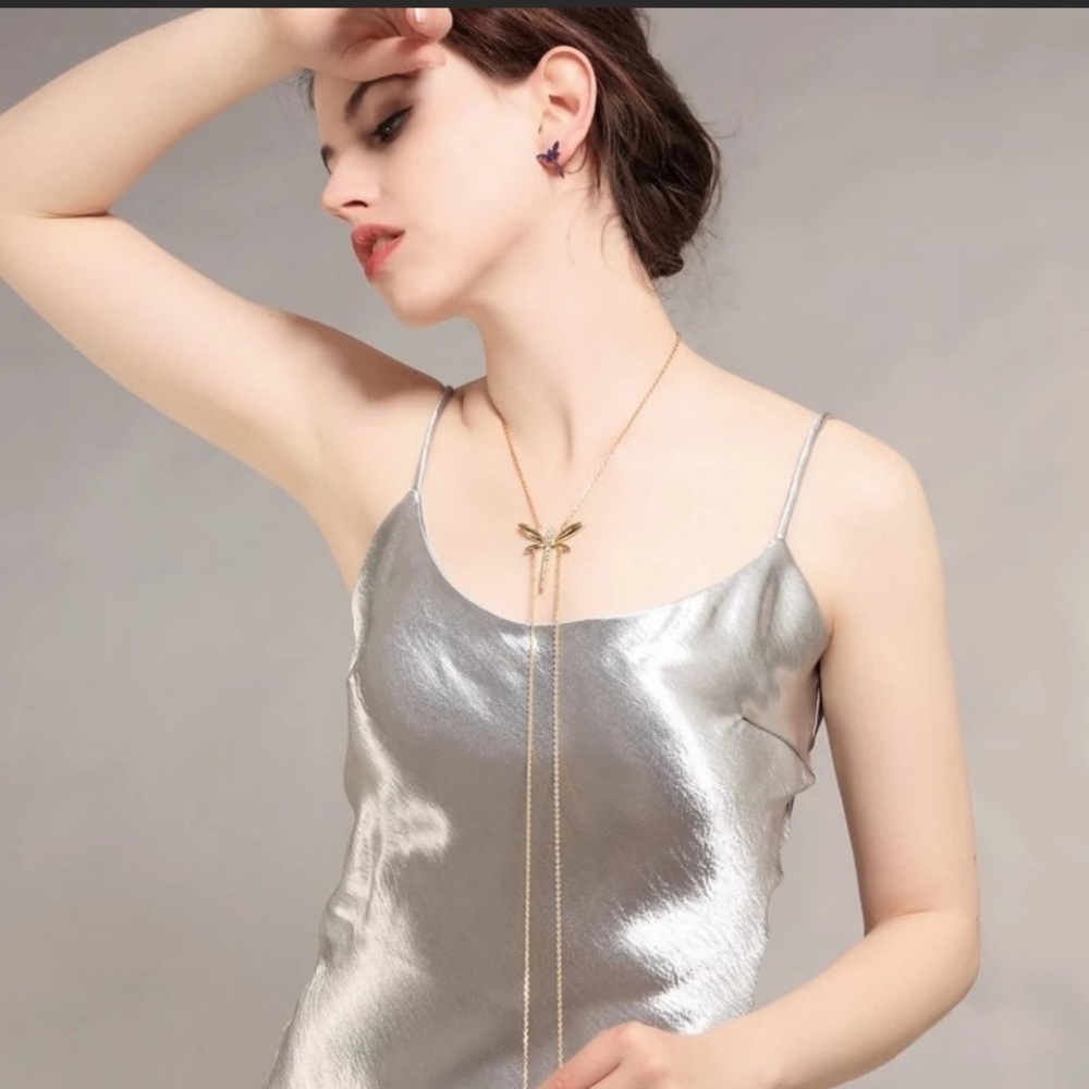 Dragonfly Double Chain Necklace